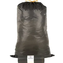 Avfallspåsar med dragsnöre - Slitstarka och perforerade | Färg: Svart | Storlek: 120 L, 250 st