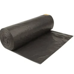 Avfallspåsar med dragsnöre - Slitstarka och perforerade | Färg: Svart | Storlek: 120 L, 250 st