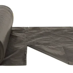 Avfallspåsar med dragsnöre - Slitstarka och perforerade | Färg: Svart | Storlek: 120 L, 250 st