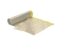 Avfallssäckar, spetssäck 100 L, 72 x 104 cm, 55 my, genomskinlig, rulle med 10 stycken.