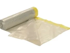 Avfallssäckar, spetssäck 100 L, 72 x 104 cm, 55 my, genomskinlig, rulle med 10 stycken.