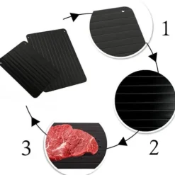 Avfrostningsbricka - Snabb - Aluminium - Svart - 29,5x20,5cm - Ekologisk