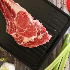 Avfrostningsbricka - Snabb - Aluminium - Svart - 29,5x20,5cm - Ekologisk