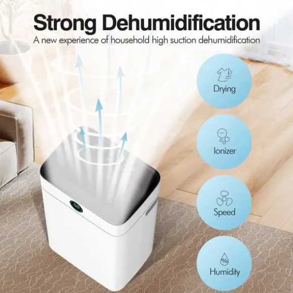 Avfuktare, 20L kapacitet, automatiska funktioner,EU-kontakt, VIT