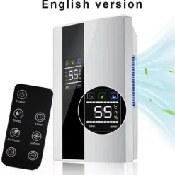 Avfuktare, Luftrening, Fjärrkontrollfunktion,90W, 220V