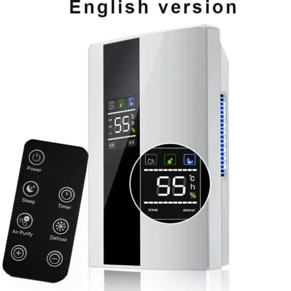 Avfuktare och Luftrenare, Tyst Drift, Automatisk Avstängning,220V EU-kontakt, EU-kontakt