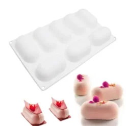 Avlånga 8 st Mousseform Pillow | Silikonform