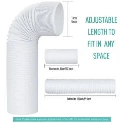 Avloppsrör - Universell - 13CM - Längd 32-150cm - Högkvalitativ PP - Lätt installation