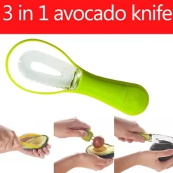 Avokadoskärverktyg 3-i-1 Avokadoskärare med bekvämt grepphandtag Sheakärnskalare Köksredskap