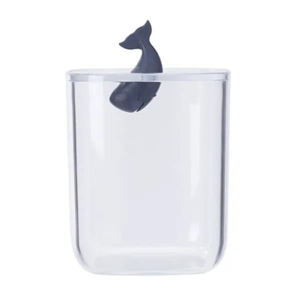 Badrumsbehållare Multifunktionstransparenta bomullspinnar Förvaringsbehållare med lock för hemval