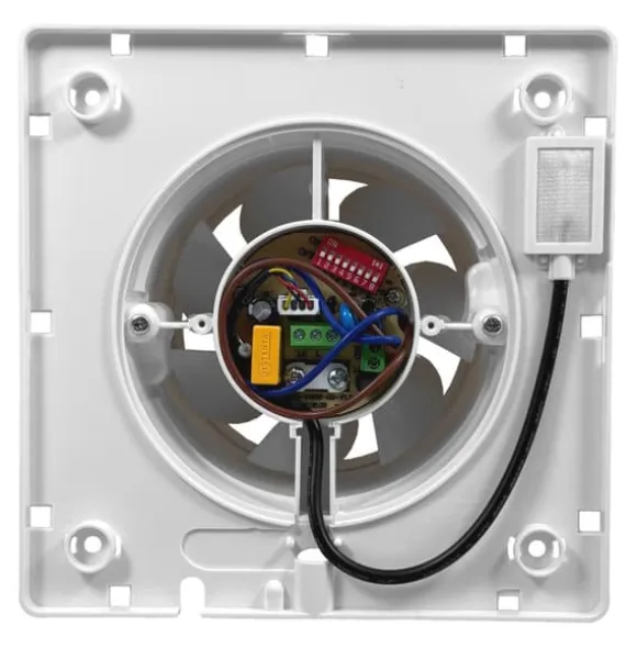 Badrumsfläkt humidistat NORTADA HOKURO URO WP-120 H timer vit