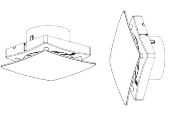 Badrumsfläkt humidistat NORTADA HOKURO URO WP-120 H timer vit