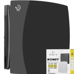 Badrumsfläkt WINDY 120 T SVART