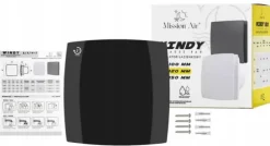 Badrumsfläkt WINDY 120 T SVART