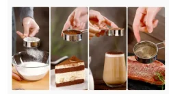 Baksikt i rostfritt stål - finmaskig sil för mjöl, kaffe och mer