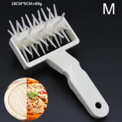 Bakverk Pizza Plast Deg Nål Hjul Kavla Bröd Hålslagare DIY Bakverktyg