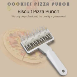 Bakverk Pizza Plast Deg Nål Hjul Kavla Bröd Hålslagare DIY Bakverktyg