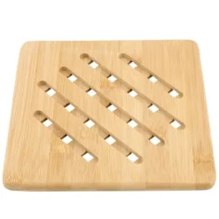 Bambu Koppgryta Diskunderlägg Hållare Värmebeständig Bordsmatta Bordsunderlägg S