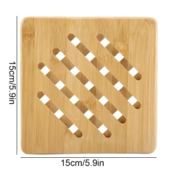 Bambu Koppgryta Diskunderlägg Hållare Värmebeständig Bordsmatta Bordsunderlägg S