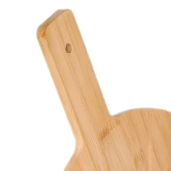 Bambu Pizza Fatär med Inox Pizzaskärare För Precisionsskärning Cheffinger Ljusbrun