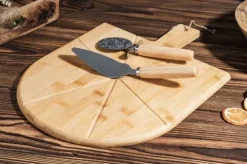 Bambu PIZZA SKÄRNING OCH SERVERINGSSET