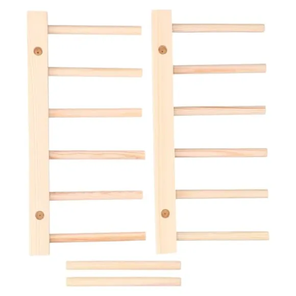 Bambu Skål tallrik Lätt bärbar Miljövänlig Slitstark Tall Trä Diskställ 5 Galler 23 cm