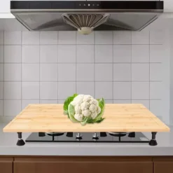 Bambu spishällsöverdrag - Skärbräda & Hällskydd - Rektangulär - 75 x 54 x 10 cm - För hem och små lägenheter - Röd