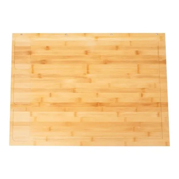 Bambu spishällsöverdrag - Skärbräda & Hällskydd - Rektangulär - 75 x 54 x 10 cm - För hem och små lägenheter - Röd