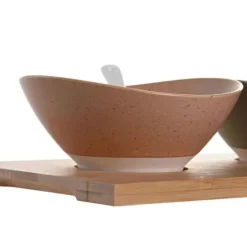 Bambusutensilset - DKD Home Decor - 29 x 15,5 x 1,5 cm - Flerfärgad - För vuxna