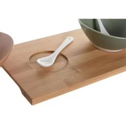Bambusutensilset - DKD Home Decor - 29 x 15,5 x 1,5 cm - Flerfärgad - För vuxna