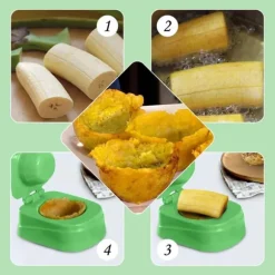 Banan Patacones Form Plast Kök Tostones Köttbulle Maker Form Keuken Gadget Bakken Gebak Diy Form