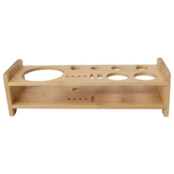 Bartender Kit Stativ Stor kapacitet Utrymmesbesparande bambu trä Bartending Tool Förvaringshållare för Bar Home