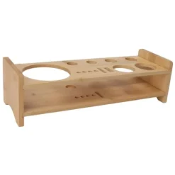 Bartender Kit Stativ Stor kapacitet Utrymmesbesparande bambu trä Bartending Tool Förvaringshållare för Bar Home