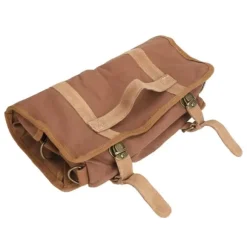 Bartender Tool Bag Bar Kit Väska Vattentät Canvas Flera fack Bärbar Bartender Roll Up Bag med axelrem Kaffe