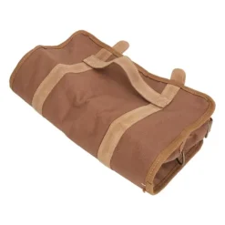 Bartender Tool Bag Bar Kit Väska Vattentät Canvas Flera fack Bärbar Bartender Roll Up Bag med axelrem Kaffe