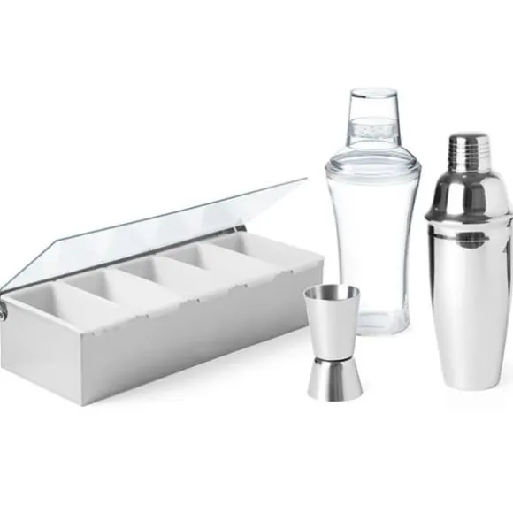 Bartenderbehållare för dryckstillsatser, 5 stålinsatser - Hendi 552100