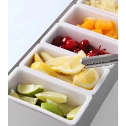 Bartenderbehållare för dryckstillsatser, 5 stålinsatser - Hendi 552100