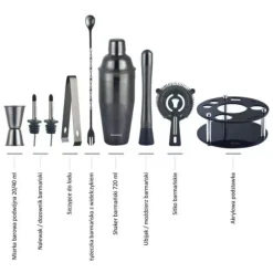 Bartenderset 9 delar Shaker KLAUSBERG KB-7581 grafit