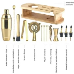 Bartenderset 16 delar Shaker KLAUSBERG KB-7583 guld