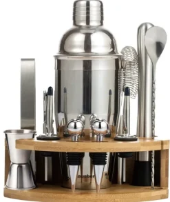 Bartenderset för cocktails, 12 delar, silvershaker, KLAUSBERG KB-7655