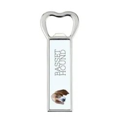 Basset Hound - flasköppnare med foto och inskription för Art-Dog öl