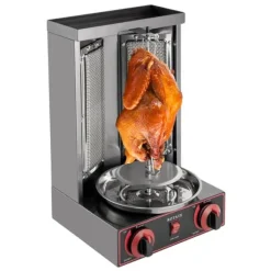 BBQ Grill, 3000W Effekt, 220V Spänning, 8kg Kapacitet, 2 Brännare, Rostfritt Stål Material