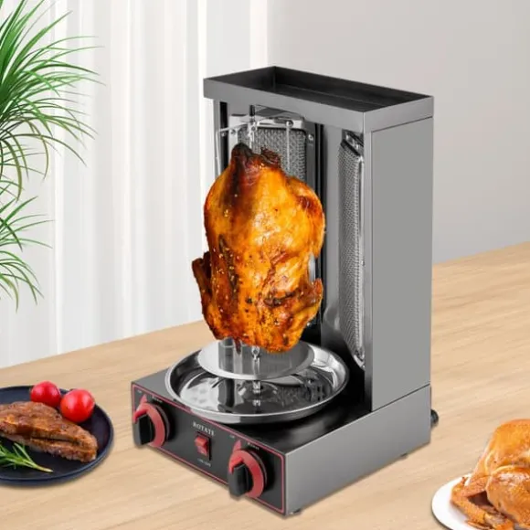 BBQ Grill, 3000W Effekt, 220V Spänning, 8kg Kapacitet, 2 Brännare, Rostfritt Stål Material