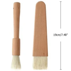 BBQ Tråcklingsborstar - Set med 2, trähandtag, för olja, sås, grill, bakning, bakverk