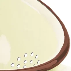 Beige emaljerad kökssil TONCA 20 cm