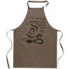 Beige FÖRKLÄDE MED TRYCK kök BEAUTIFUL DAY FIRST COFFEE herr dam