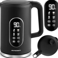 Berdsen BD-712 1,7l vattenkokare, svart och silver