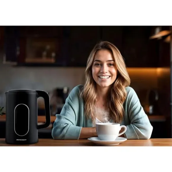 Berdsen BD-712 1,7l vattenkokare, svart och silver