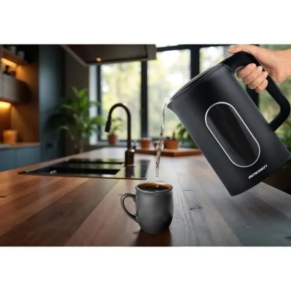 Berdsen BD-712 1,7l vattenkokare, svart och silver