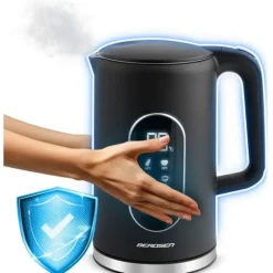 Berdsen BD-712 1,7l vattenkokare, svart och silver